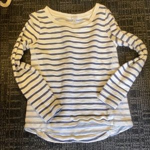 Cream and blue long sleeve